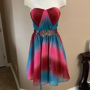 Multicolored cocktail dress